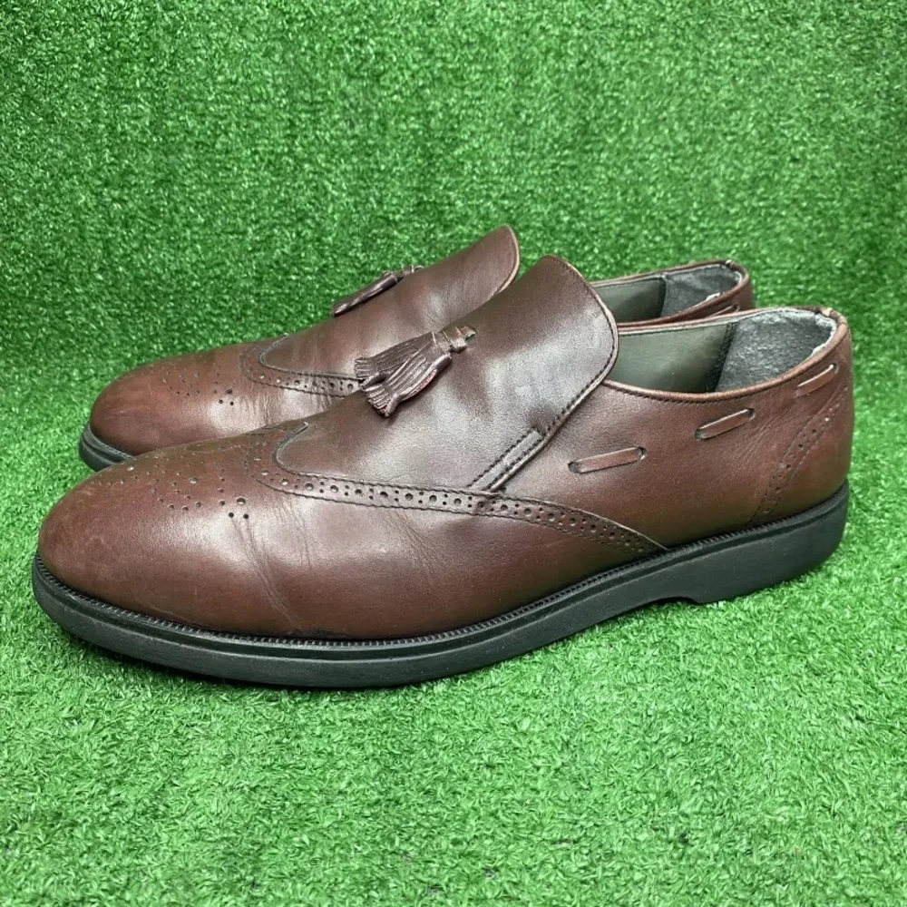 Dunoon By Red Wing Vintage Slip On Tassel Loafers Shoes Mens Leather Wine 11.5 D